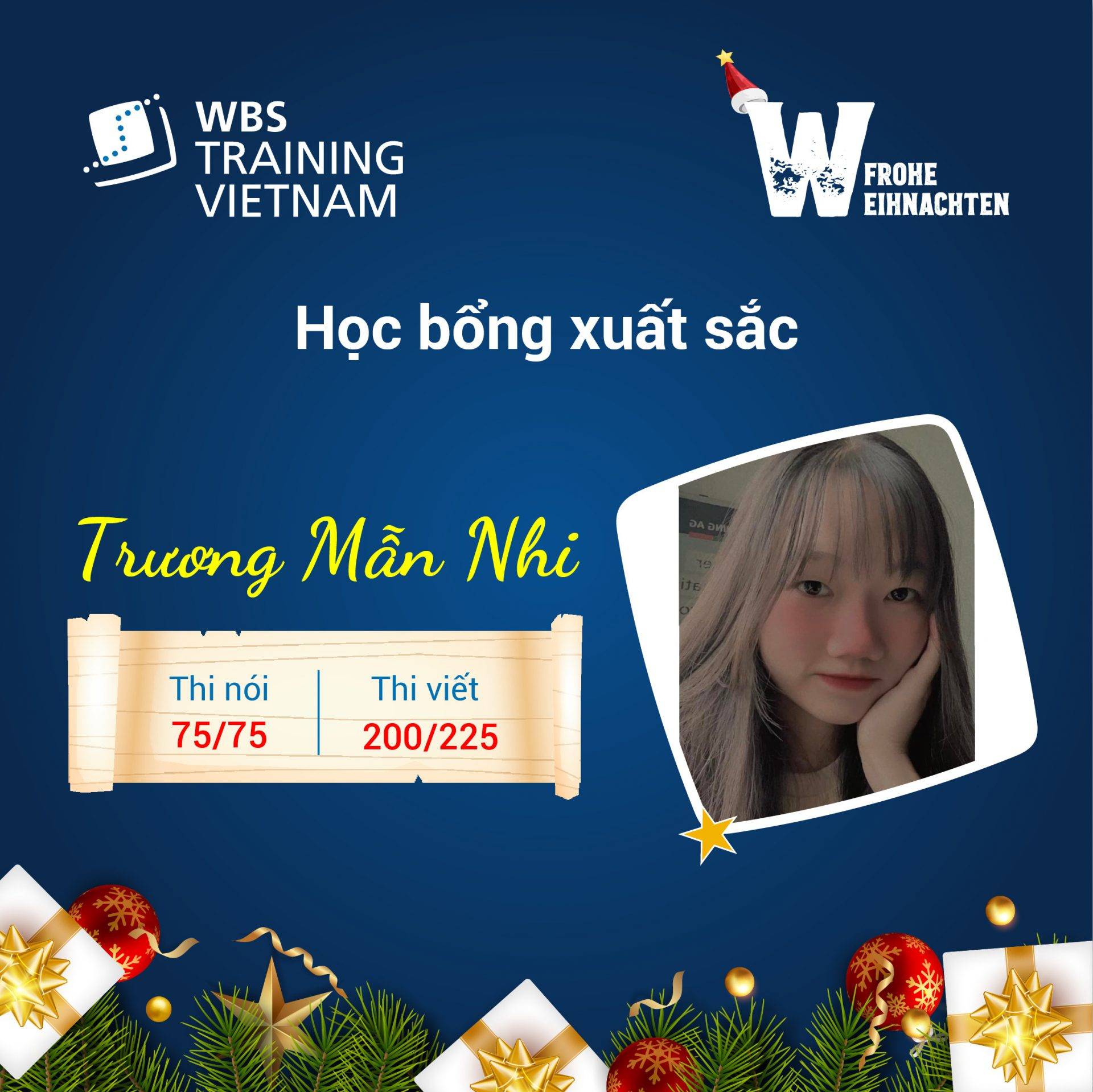 Mẫn Nhi - Học viên tài năng của WBS Training Vietnam